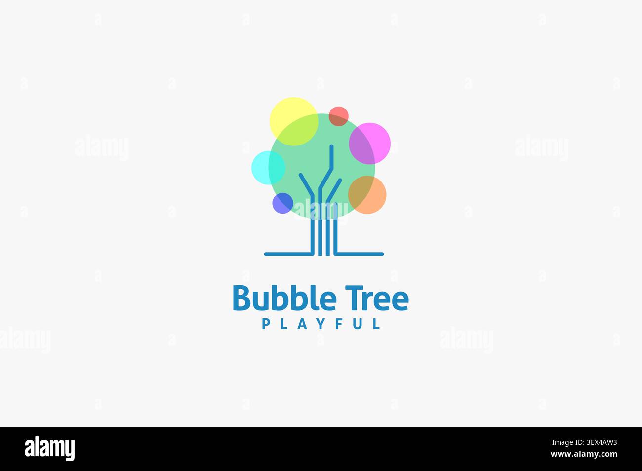 Bubble tree logo symbol icon design Stock Vector
