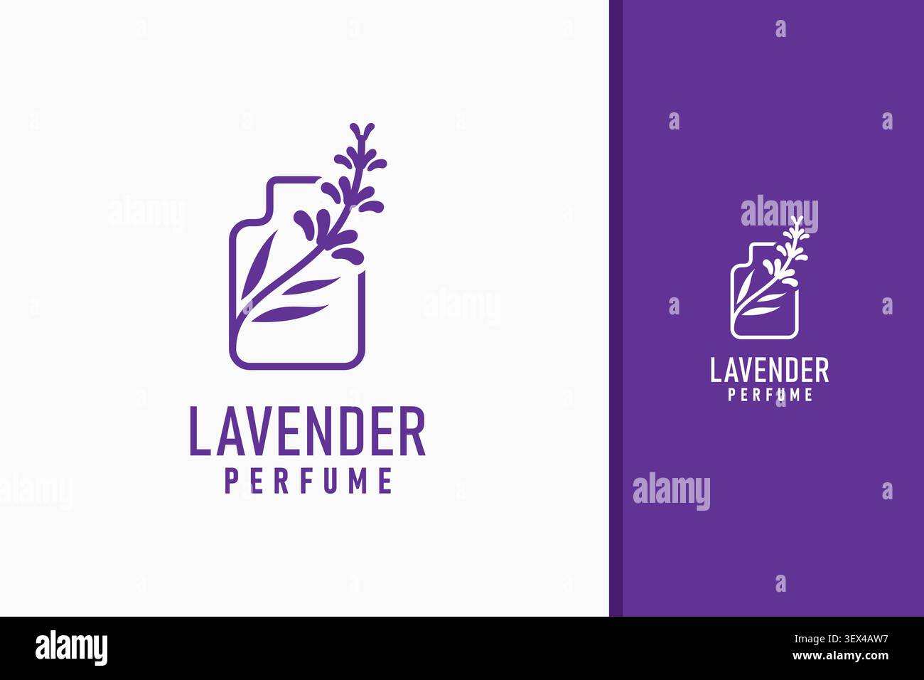 Lavender perfume logo symbol icon design Stock Vector
