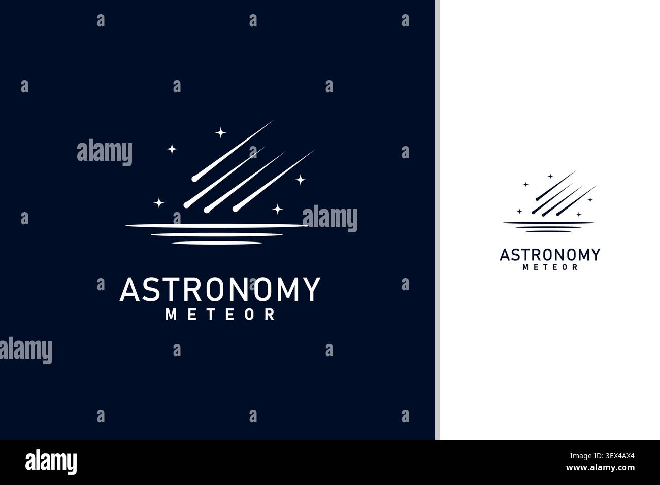 Falling meteor logo symbol icon design Stock Vector