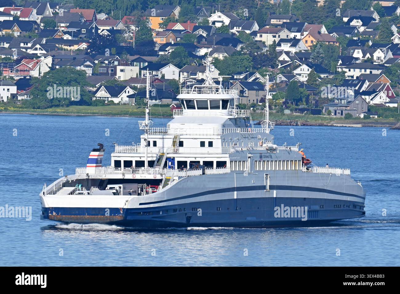 Ferry BASTO ELECTRIC at the Oslo fjord Stock Photo