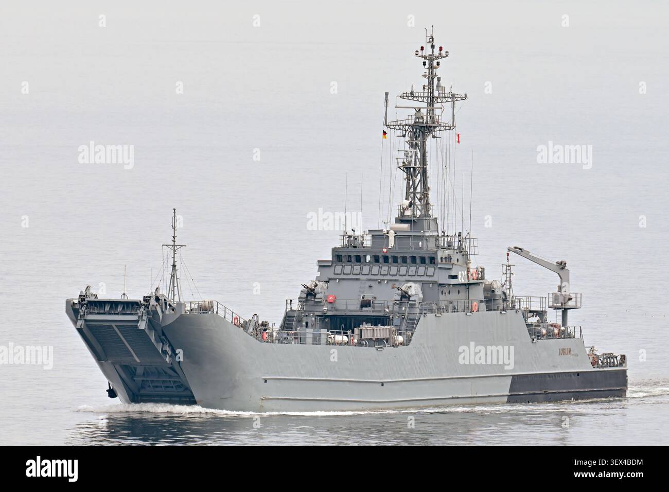 polish landingship ORP LUBLIN at the baltic sea Stock Photo