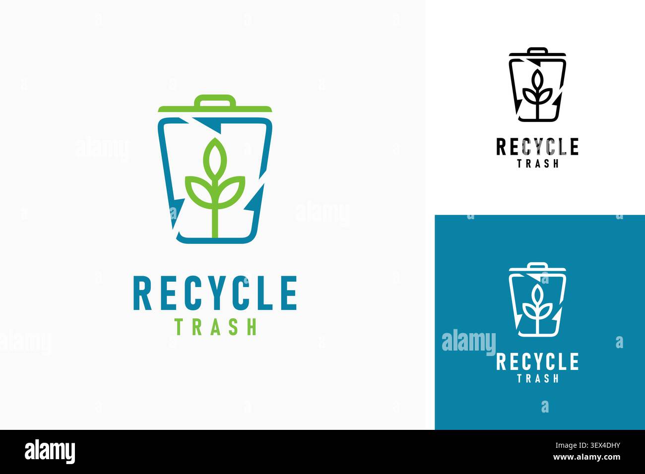 Recycle trash logo symbol icon design Stock Vector