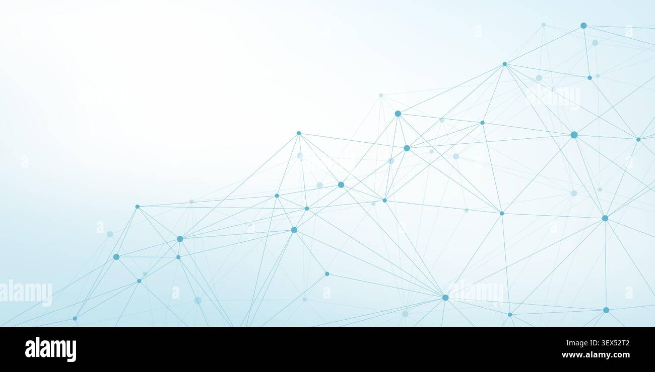 Global network connection concept. Big data visualization. Social network communication in the global computer networks. Internet technology. Business Stock Vector