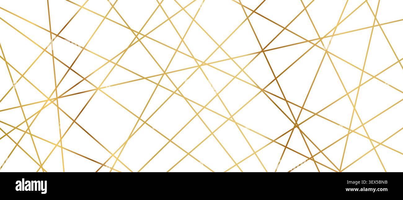 Straight diagonal lines form chaotic geometric pattern vector illustration background. Stock Vector