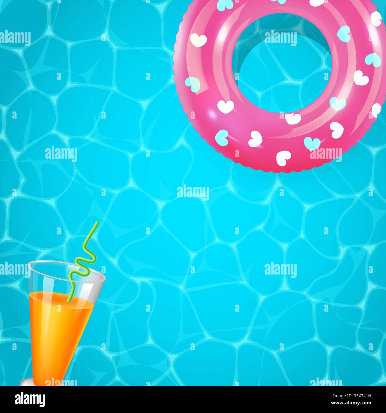 Crystal-clear water ripples gently below Stock Vector