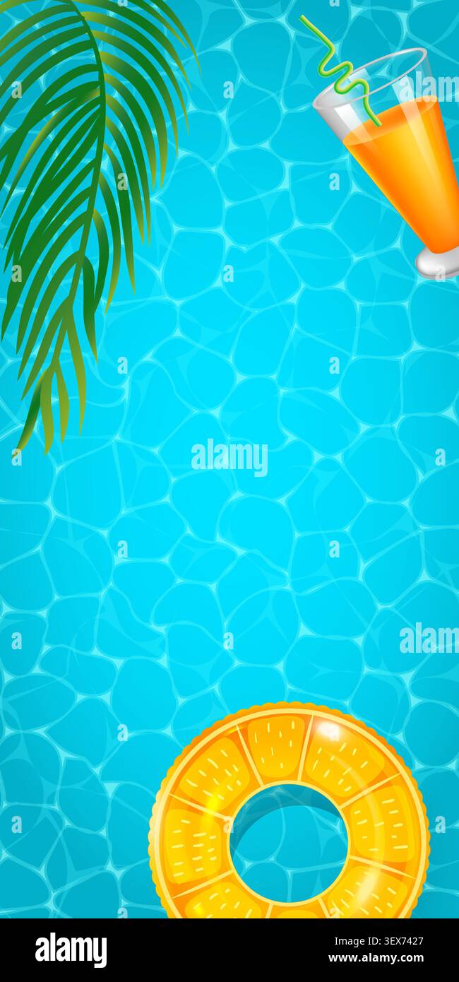 Bright blue water ripples gently on sunlit surface Stock Vector
