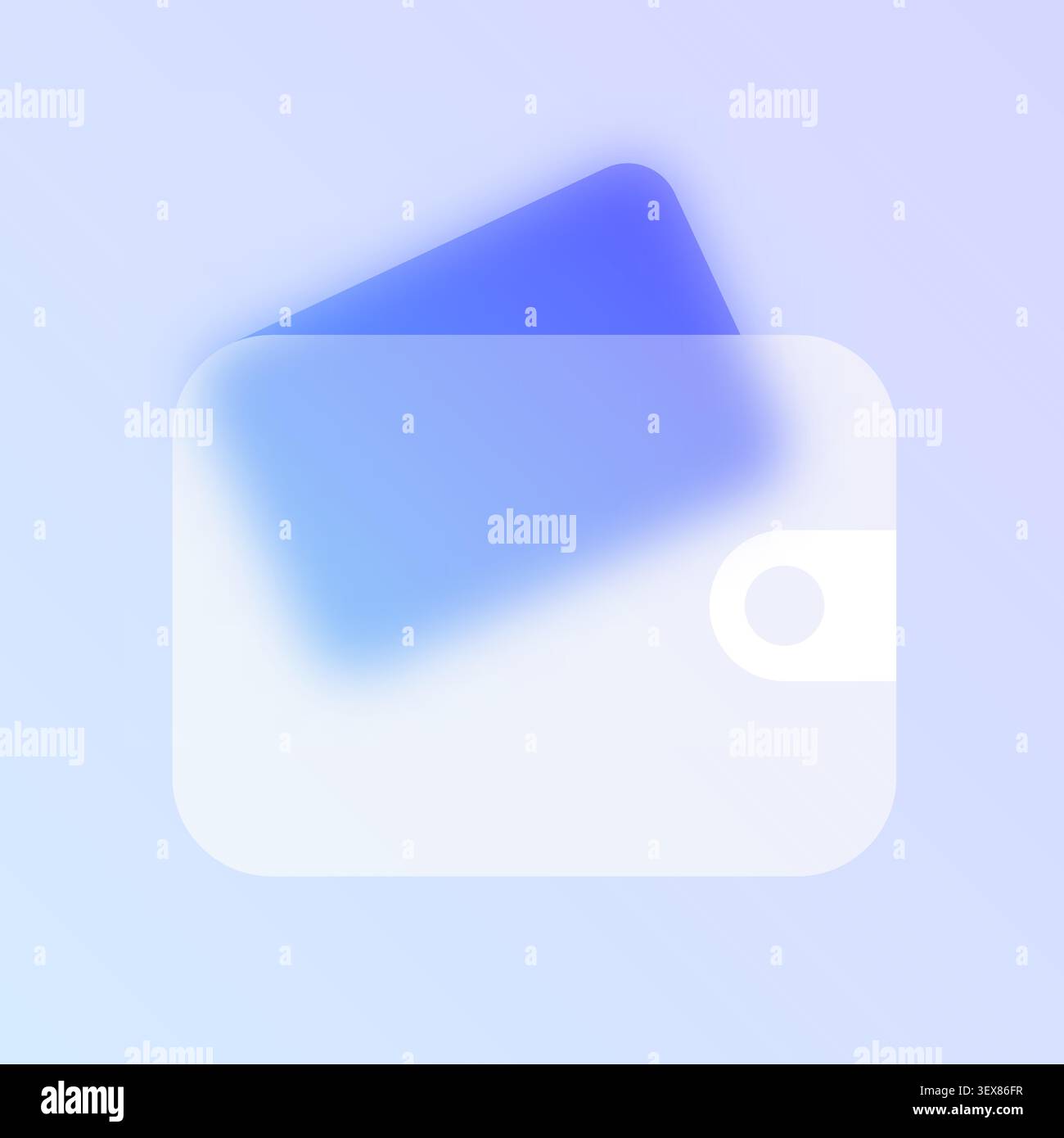 Glassmorphism wallet icon Stock Vector