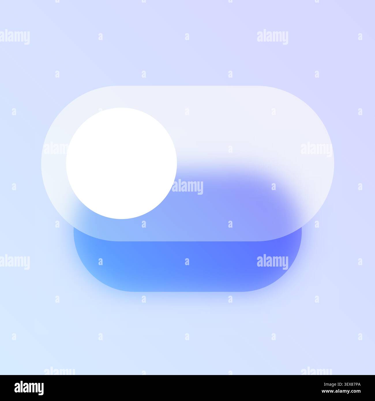 Glassmorphism toggle switch icon Stock Vector