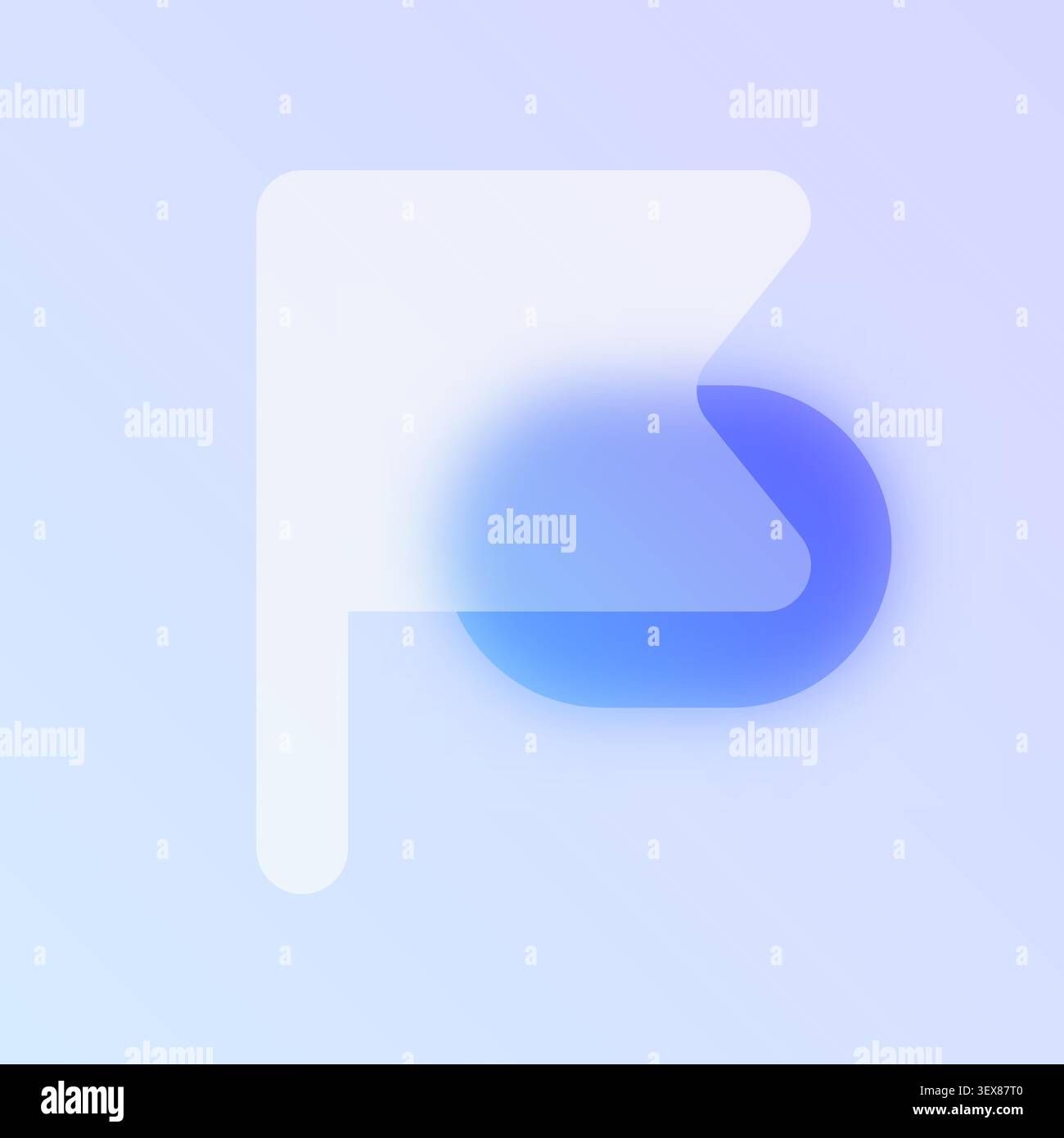 Glassmorphism flag icon Stock Vector