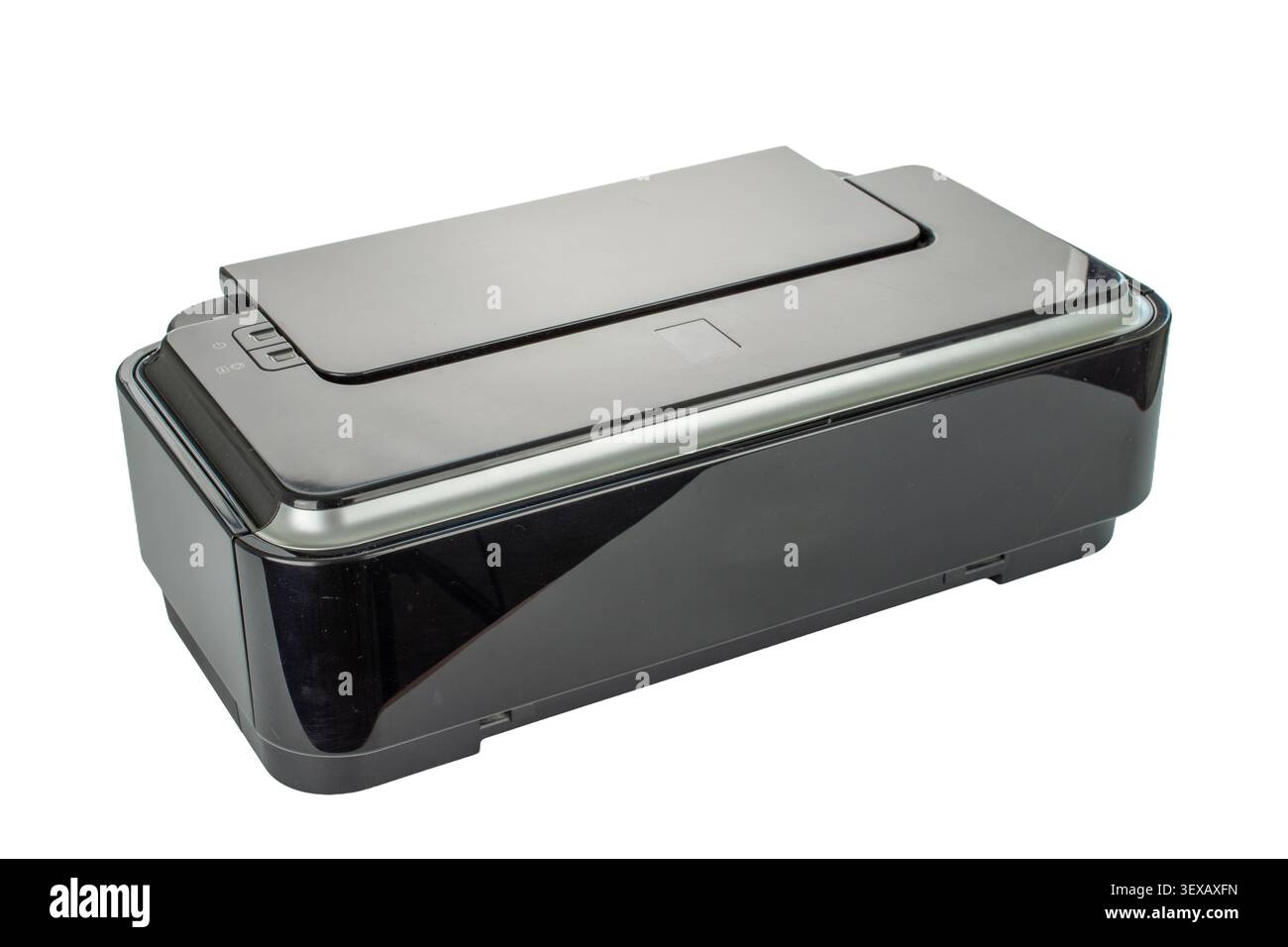 One printer isolated on white background, close-up. Stock Photo