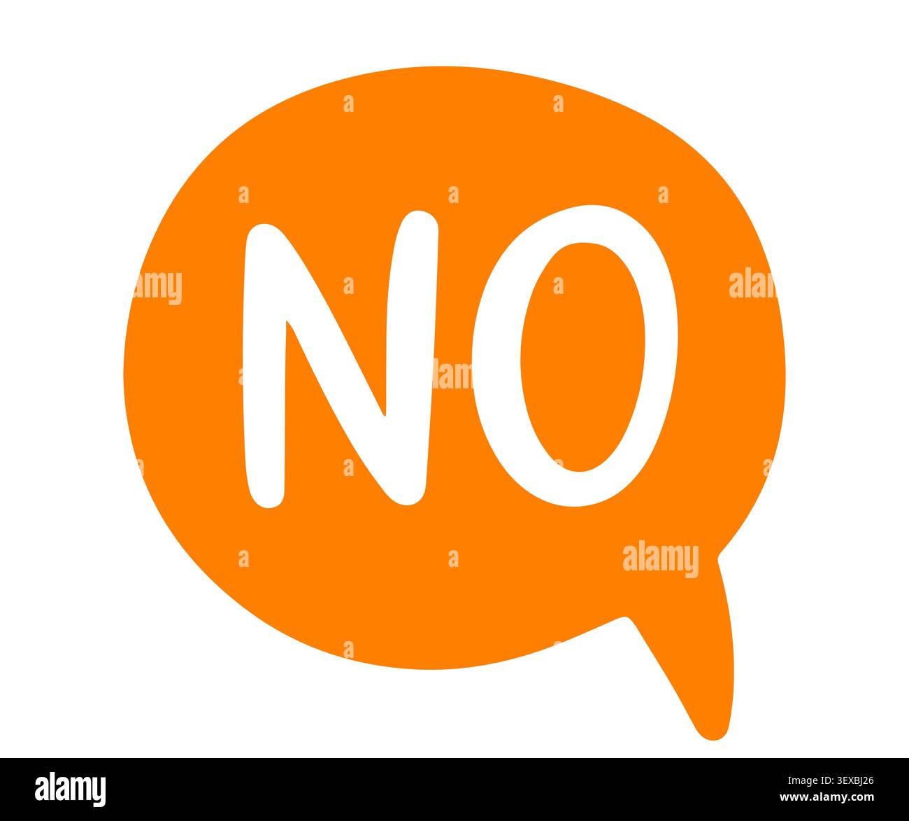 No speech bubble lettering for social media Stock Vector