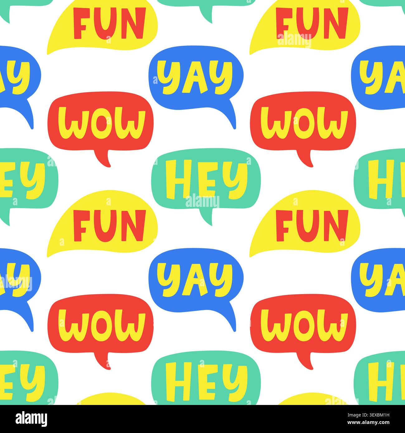 Colorful seamless pattern with speech bubbles Stock Vector