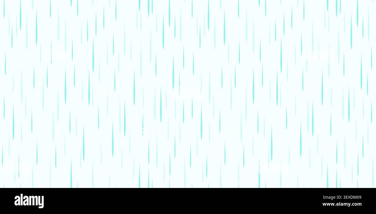 Rain Drops Seamless Pattern on soft blue Background Stock Vector
