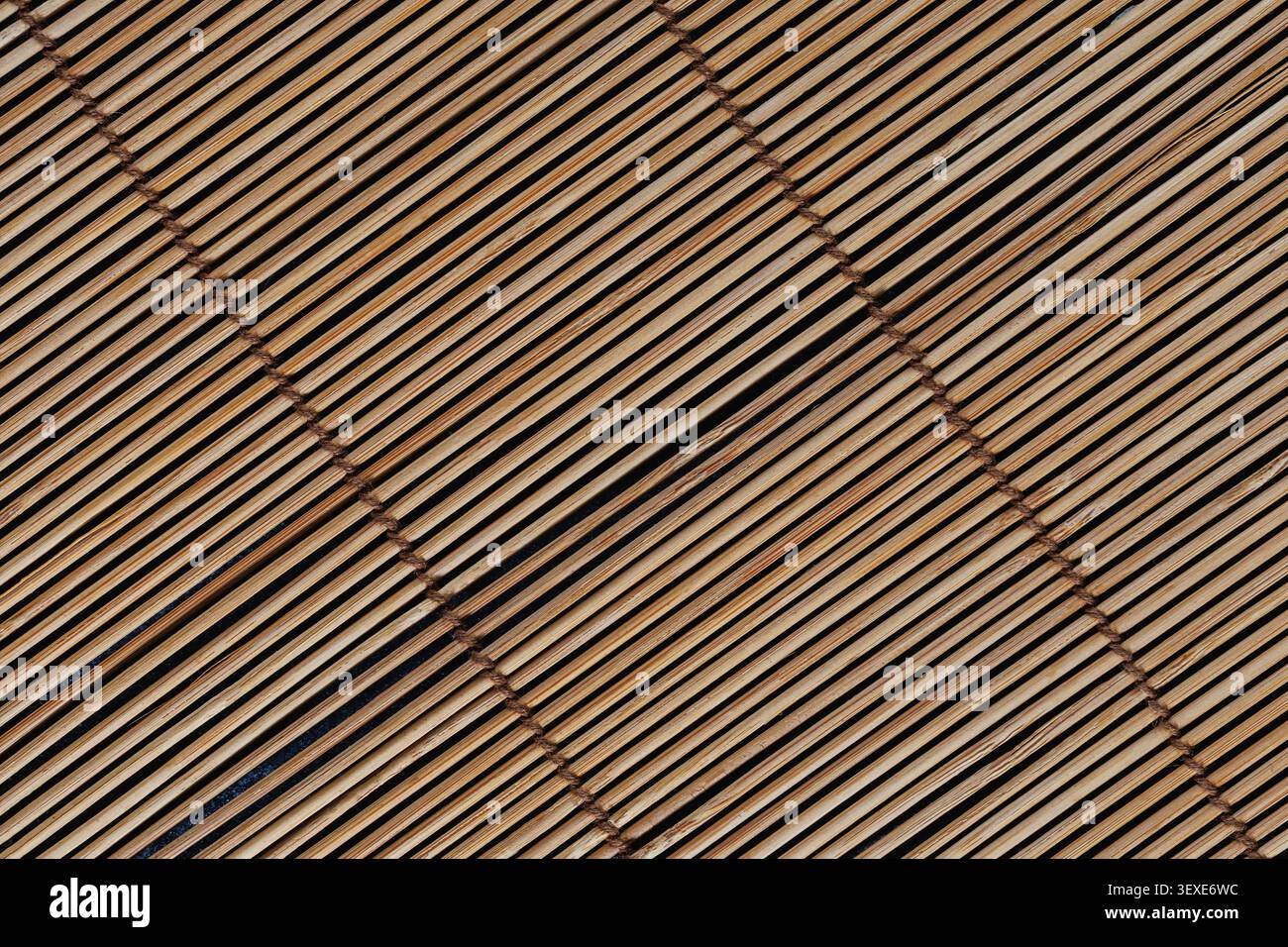 Diagonal Straw Mat Pattern Abstract Natural Background Stock Photo