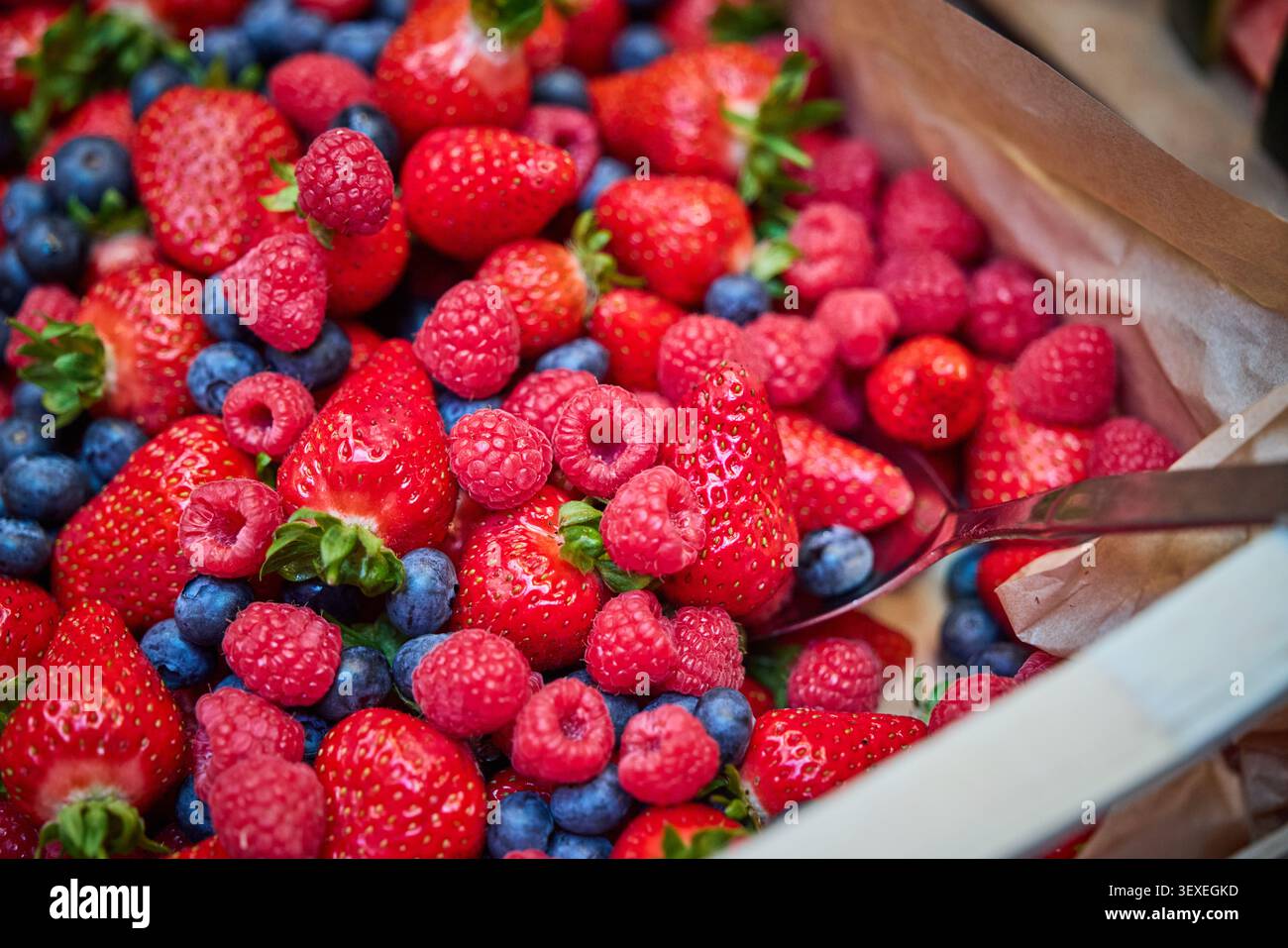 Mixed berry fruit, Stock Photo