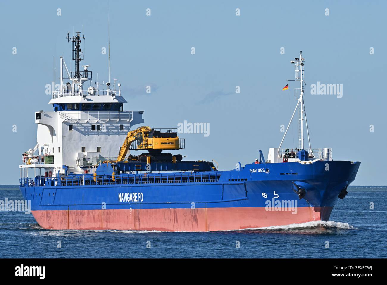 General cargo ship HAV NES Stock Photo