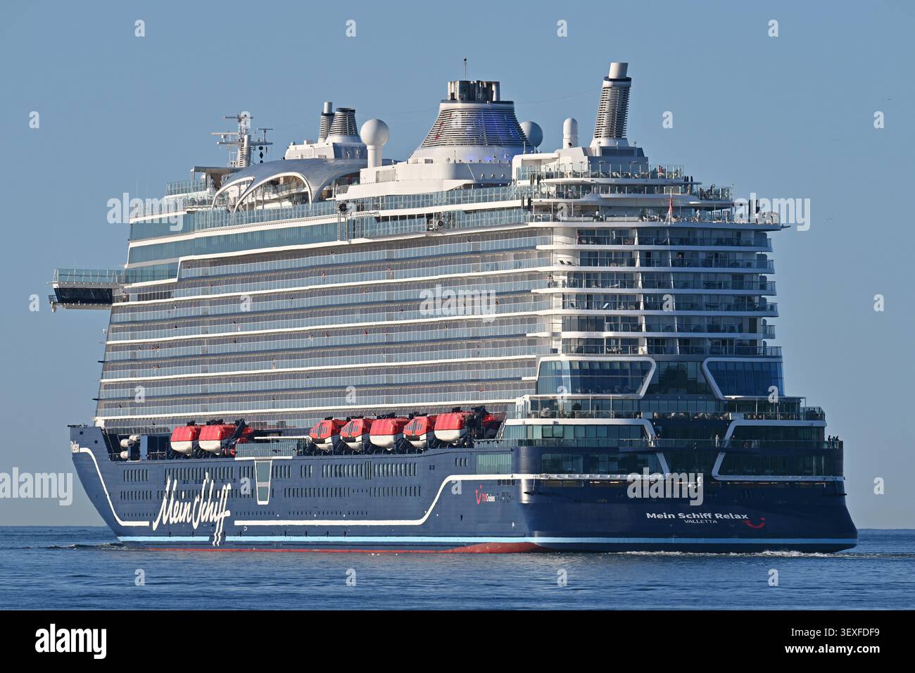Cruisehsip MEIN SCHIFF RELAX outbound from Kiel Stock Photo