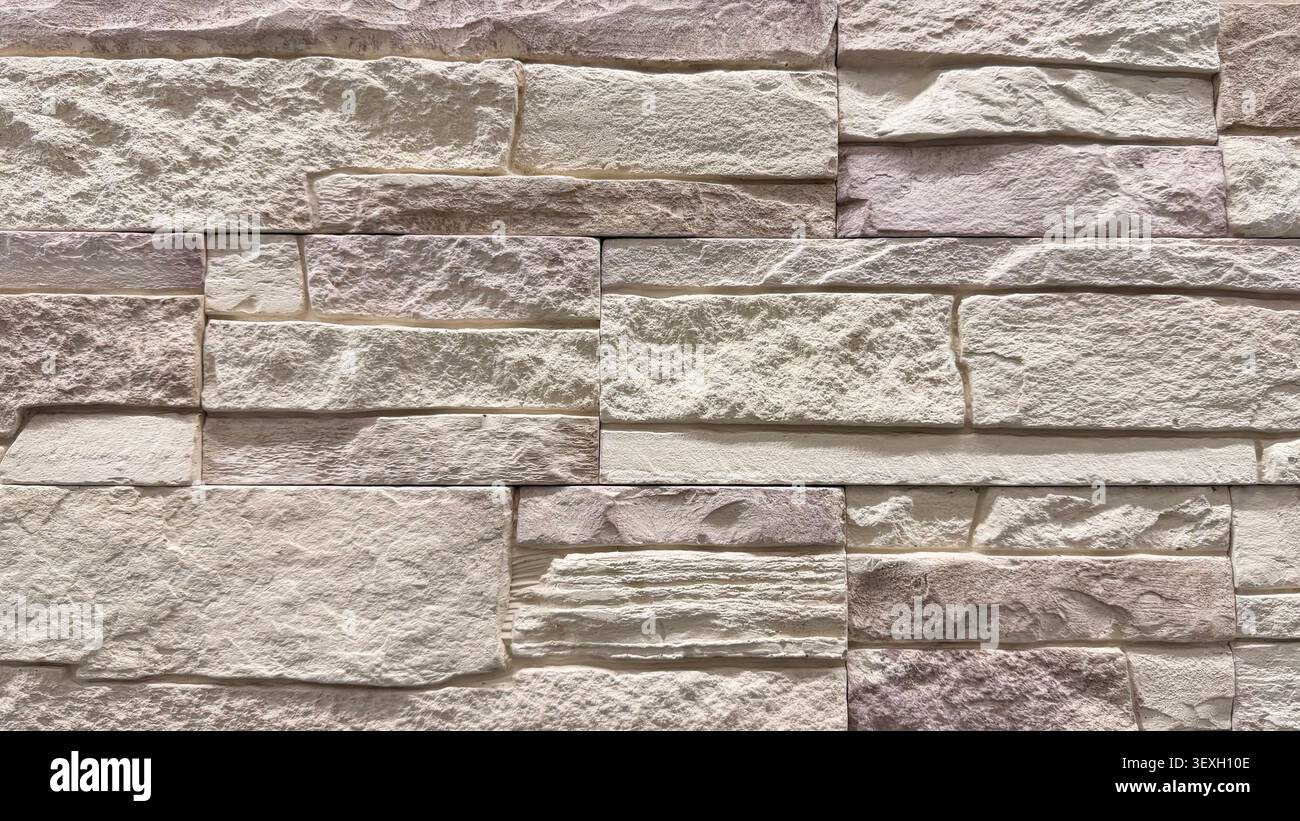 Light stone wall texture close up Stock Photo
