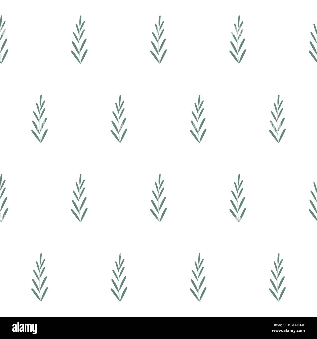 vector botanical simple pattern with plants Stock Vector