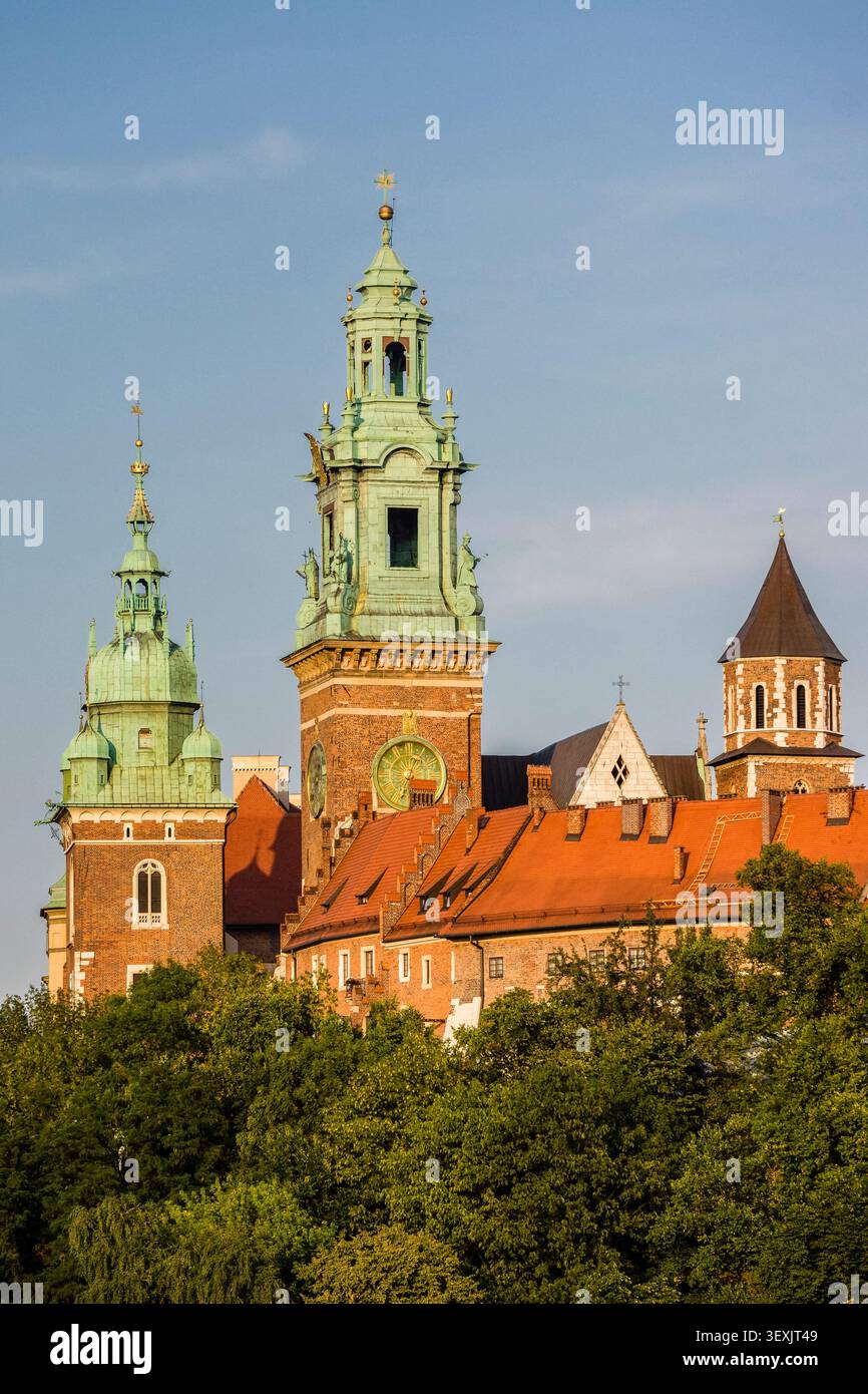 Wawel castle and hill, Kraków , Lesser Poland Voivodeship, Poland,  eastern europe Stock Photo