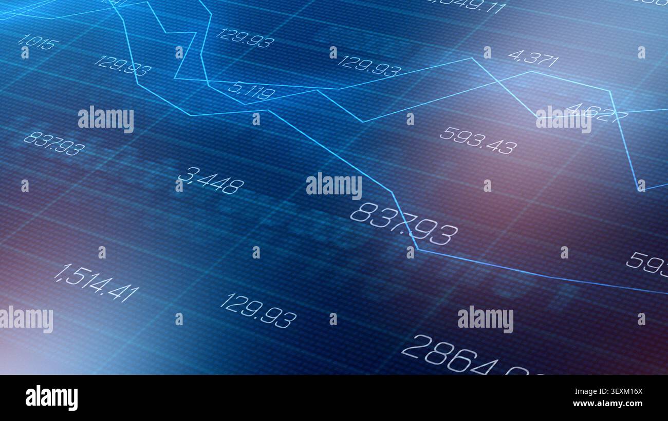 Traders analyze financial data using charts and graphs for decision making and planning Stock Photo