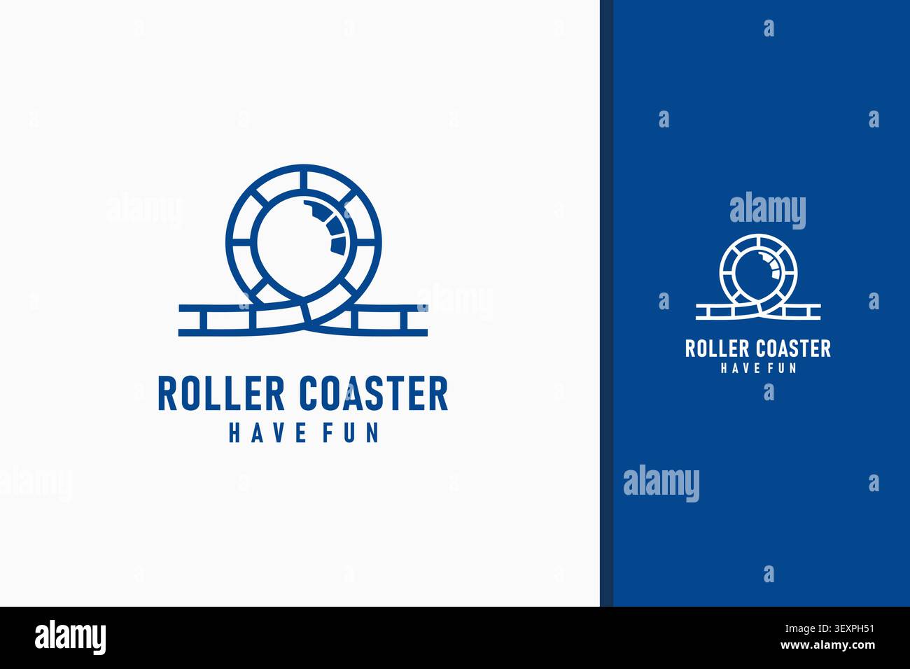 Roller coaster logo symbol icon design Stock Vector