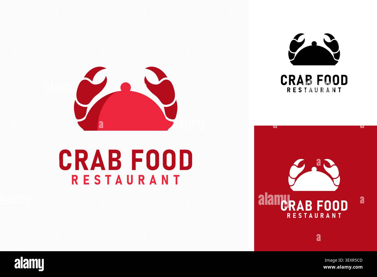 Crab dish logo symbol icon design Stock Vector