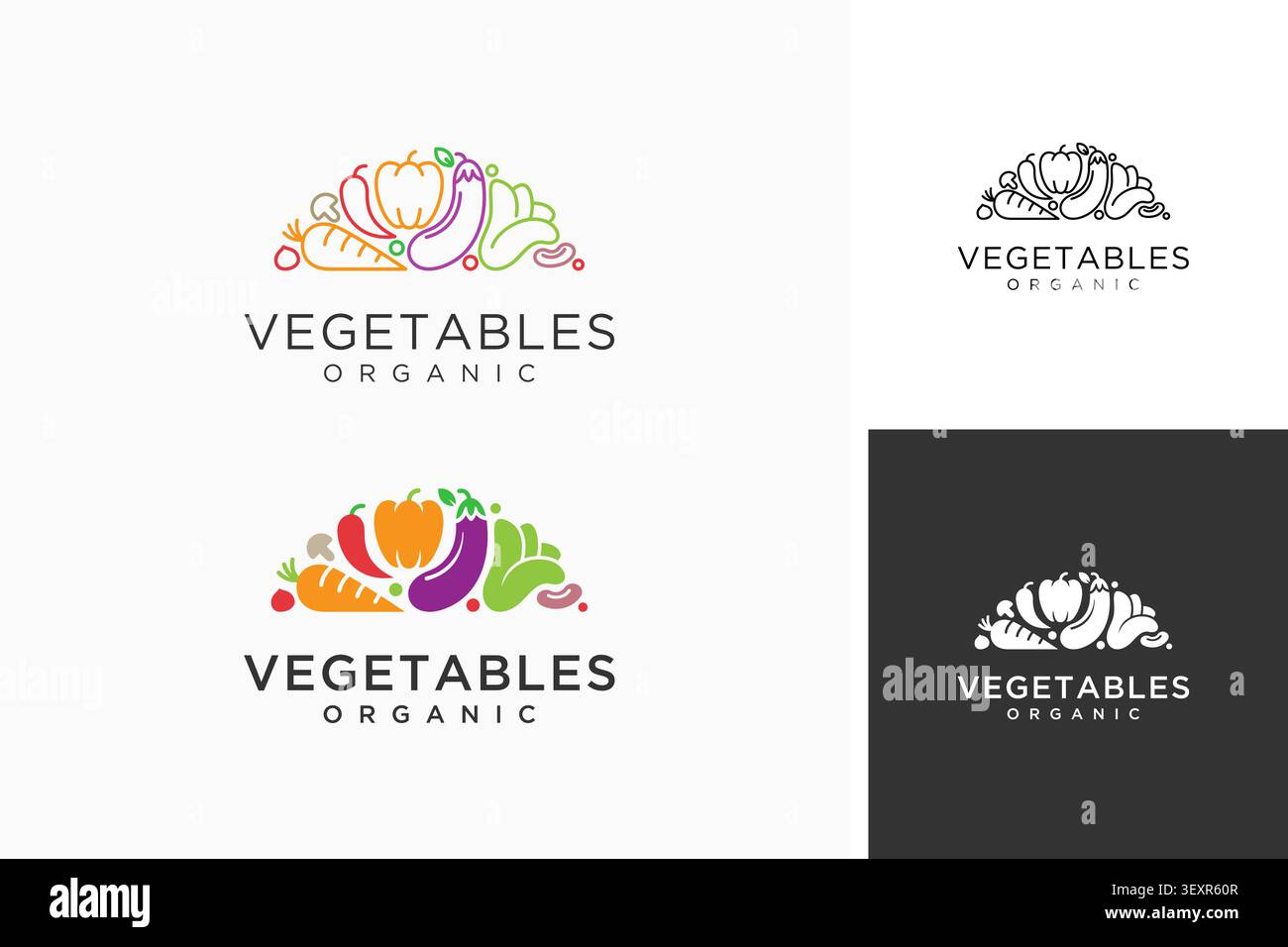 Vegetables logo symbol icon design Stock Vector