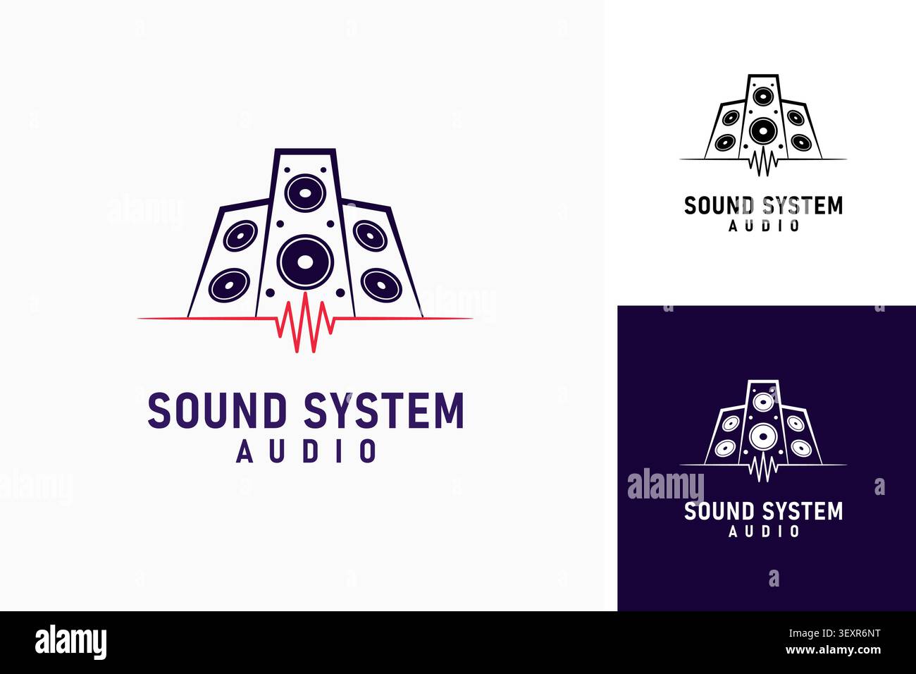 Sound system logo symbol icon design Stock Vector