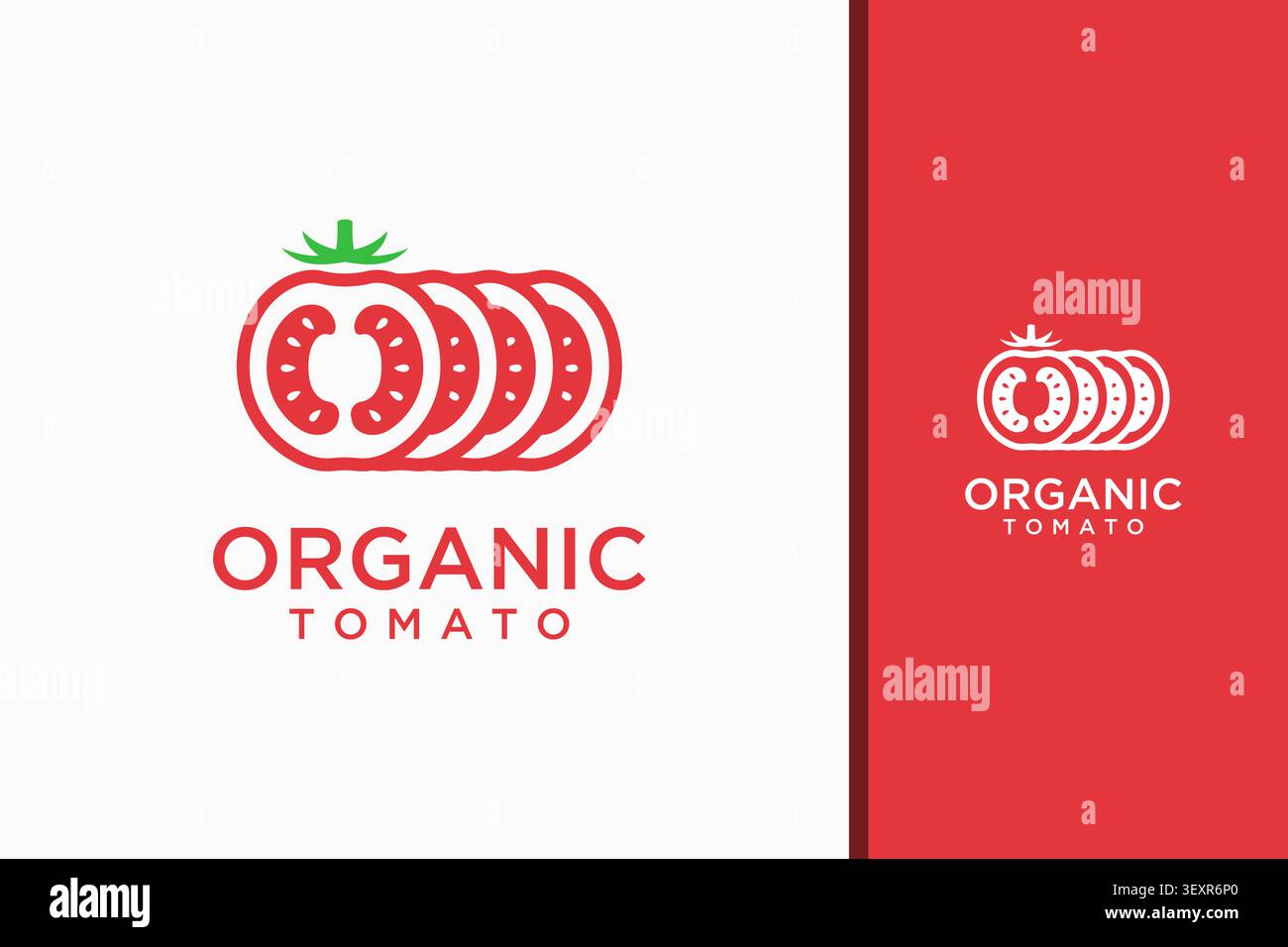 Tomato slice logo symbol icon design Stock Vector