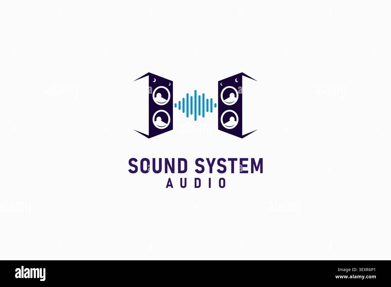 Sound system logo symbol icon design Stock Vector