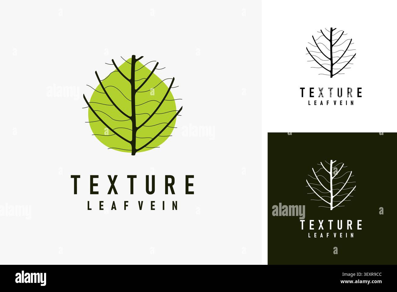 Leaf vein logo symbol icon design Stock Vector