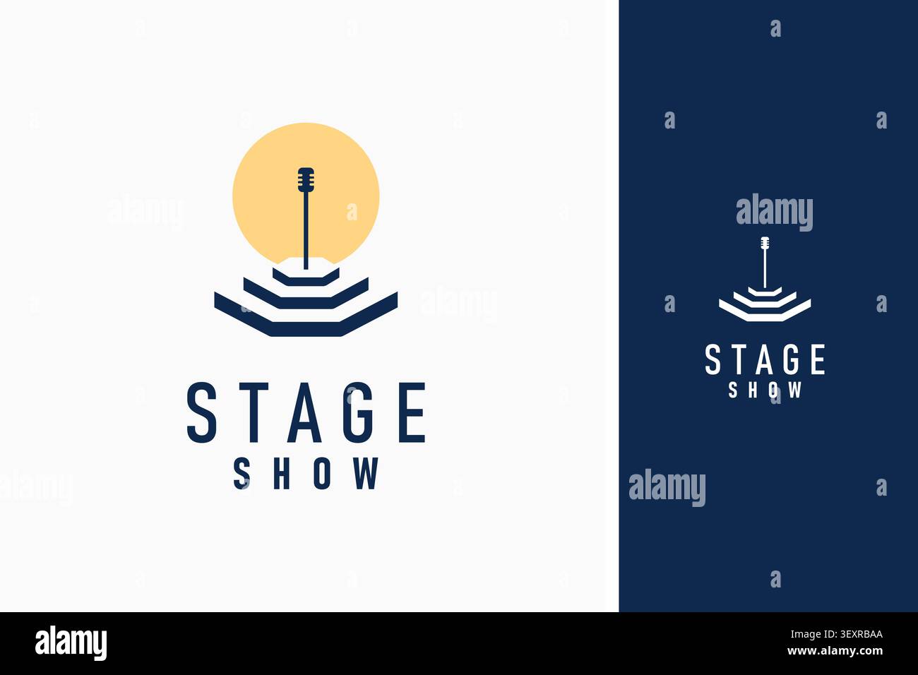 Show stage logo symbol icon design Stock Vector