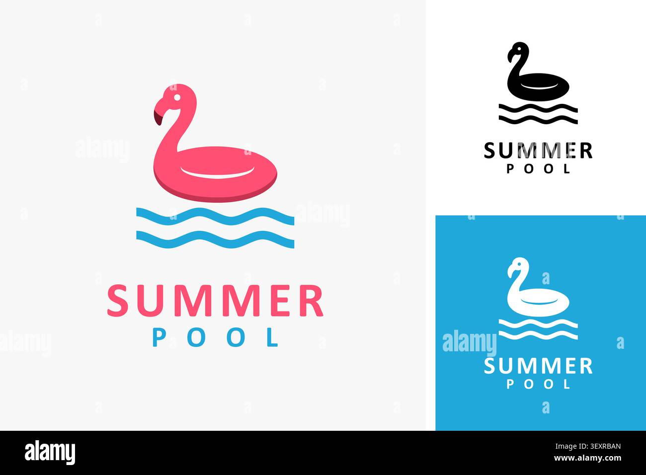 Swimming pool logo symbol icon design Stock Vector