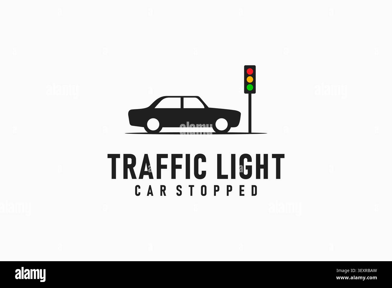 Car traffic light logo symbol icon design Stock Vector