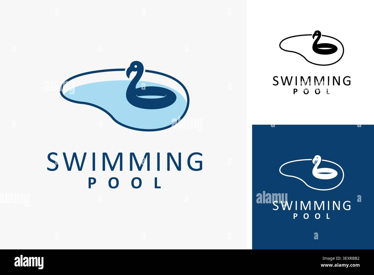 Swimming pool logo symbol icon design Stock Vector