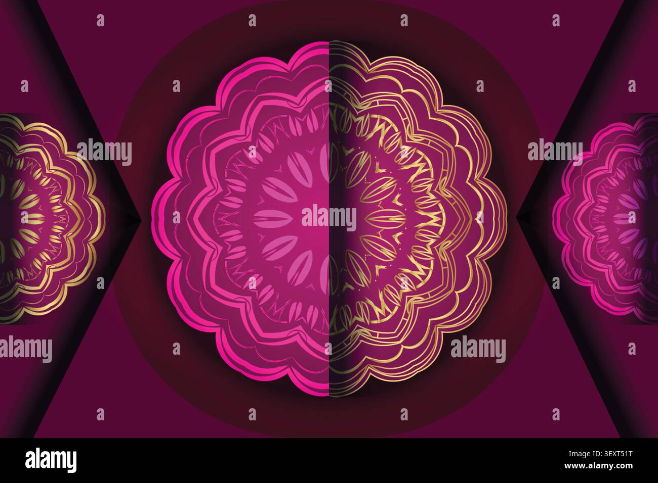 luxury glowing ornamental mandala texture Stock Vector