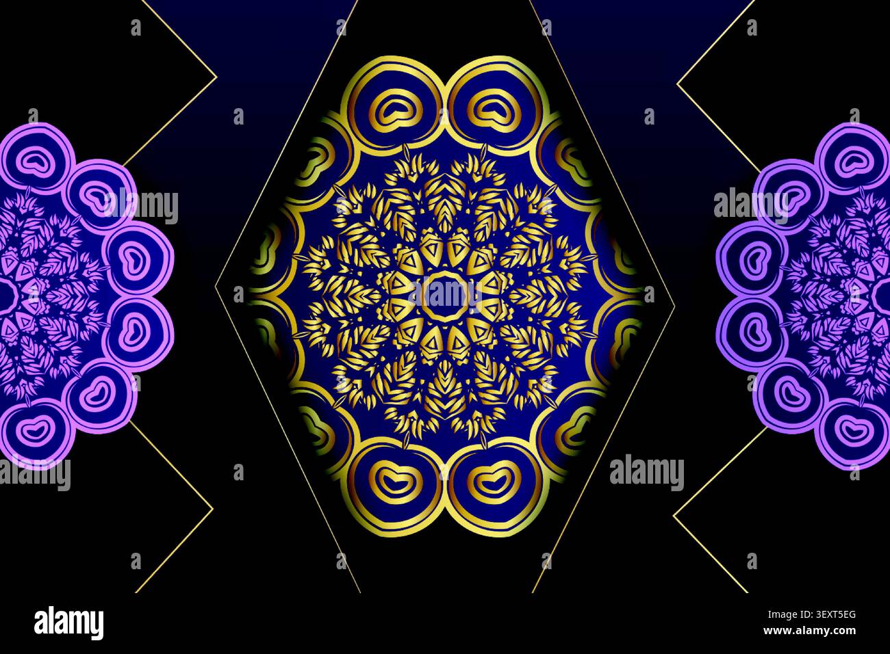 royal decorative mandala ornament backdrop Stock Vector