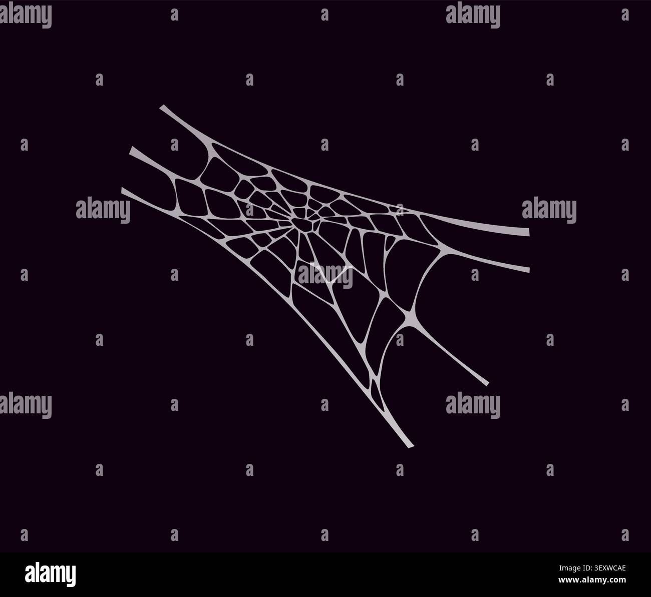 Halloween cobweb, spiderweb stretched threads Stock Vector