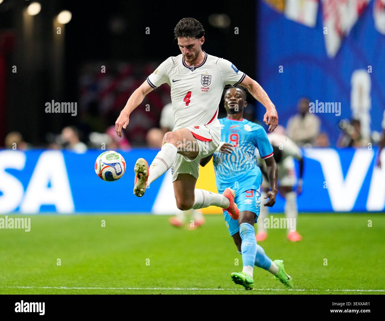 Declan Rice (England, #4) spielt den Ball. USA, FIFA Weltmeisterschaft ...
