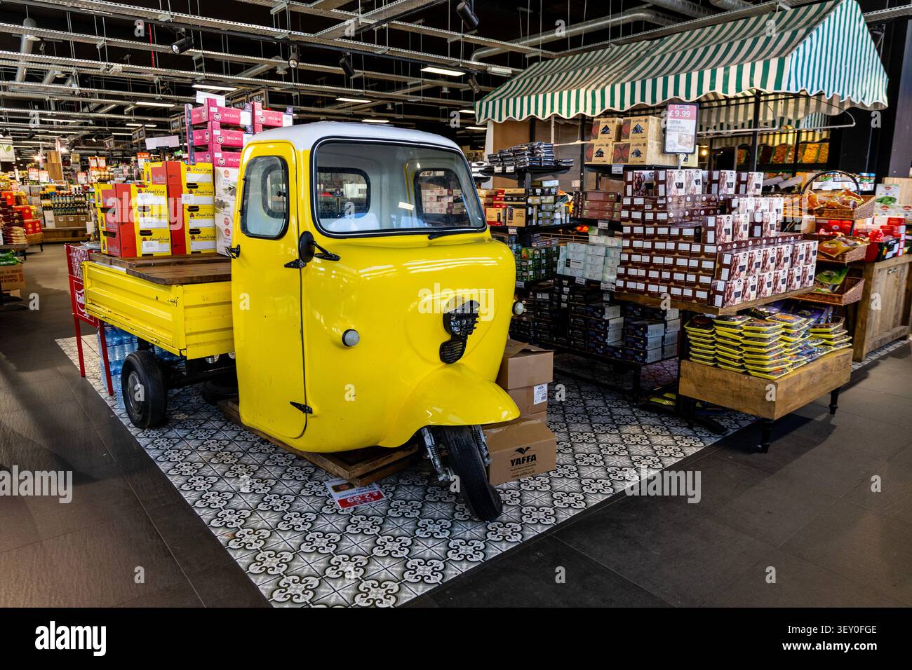Interior of Continental Food Exchange mediterranean food shop, Leytonstone, London, England Stock Photo
