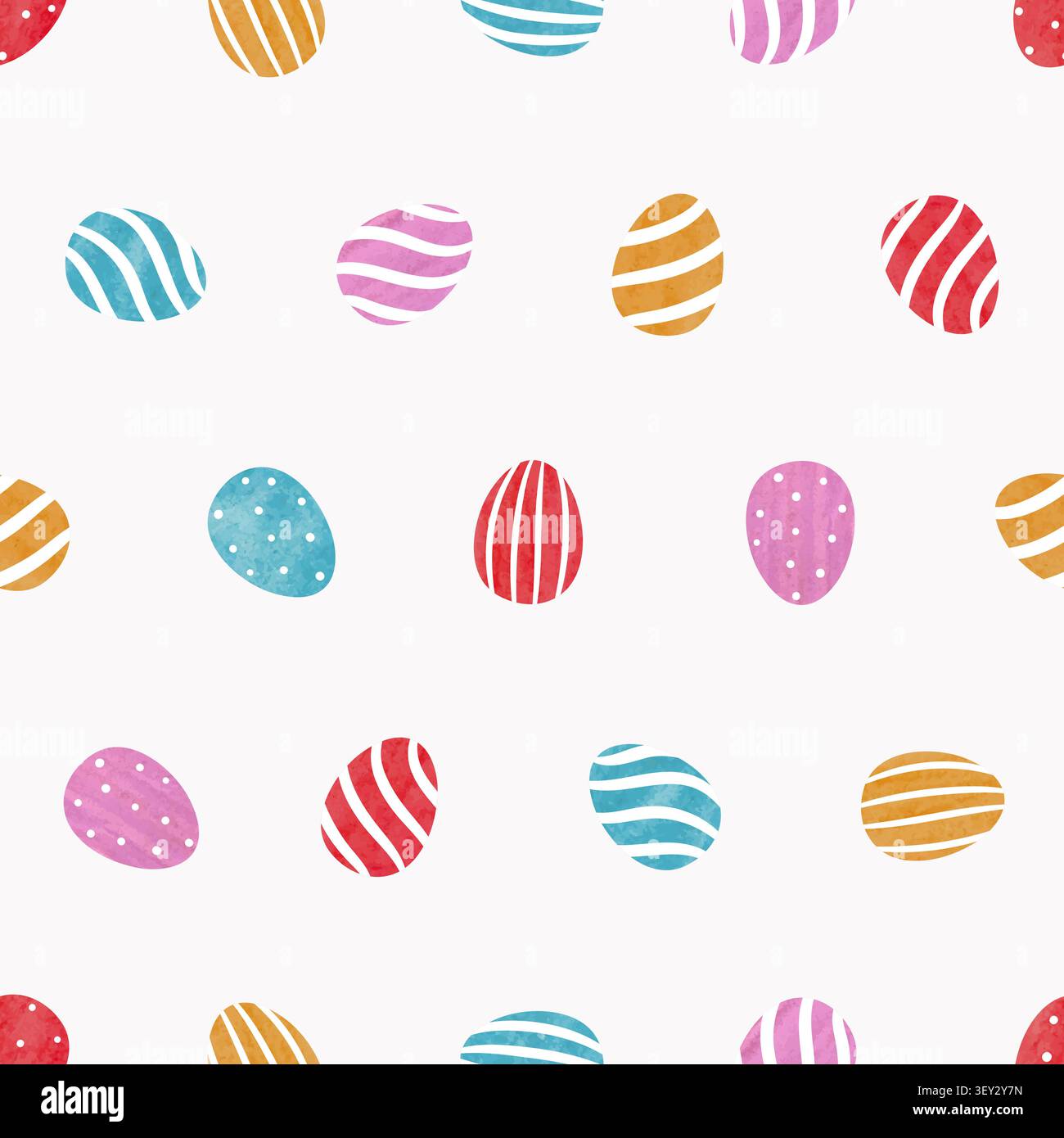 Easter eggs seamless pattern. Colourful polka dot vector illustration with eggs Stock Vector