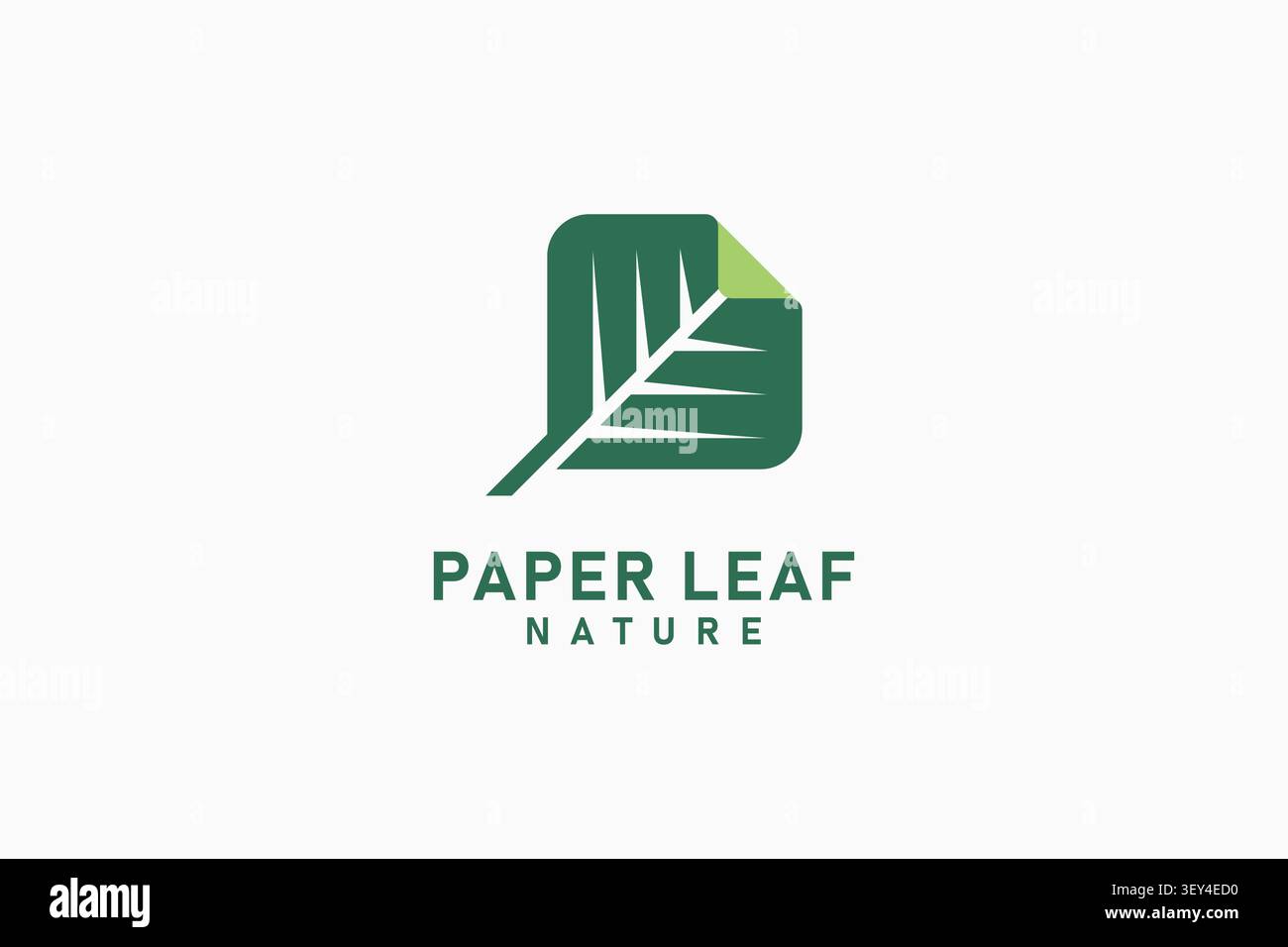 Leaf paper logo symbol icon design Stock Vector