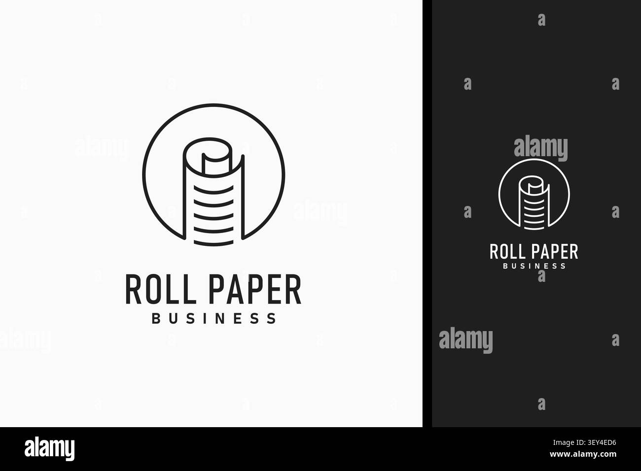 Roll paper logo symbol icon design Stock Vector