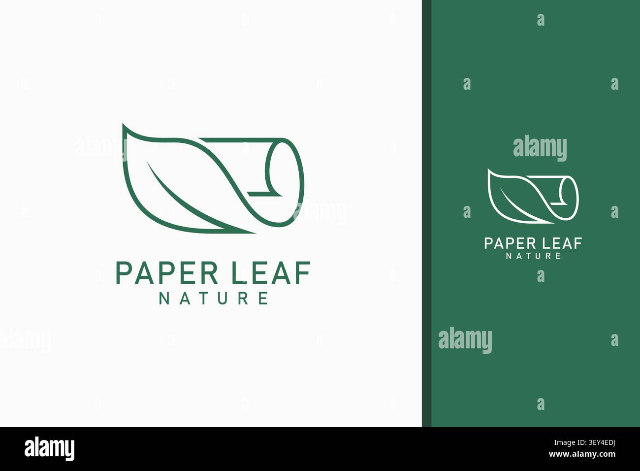 Leaf paper logo symbol icon design Stock Vector