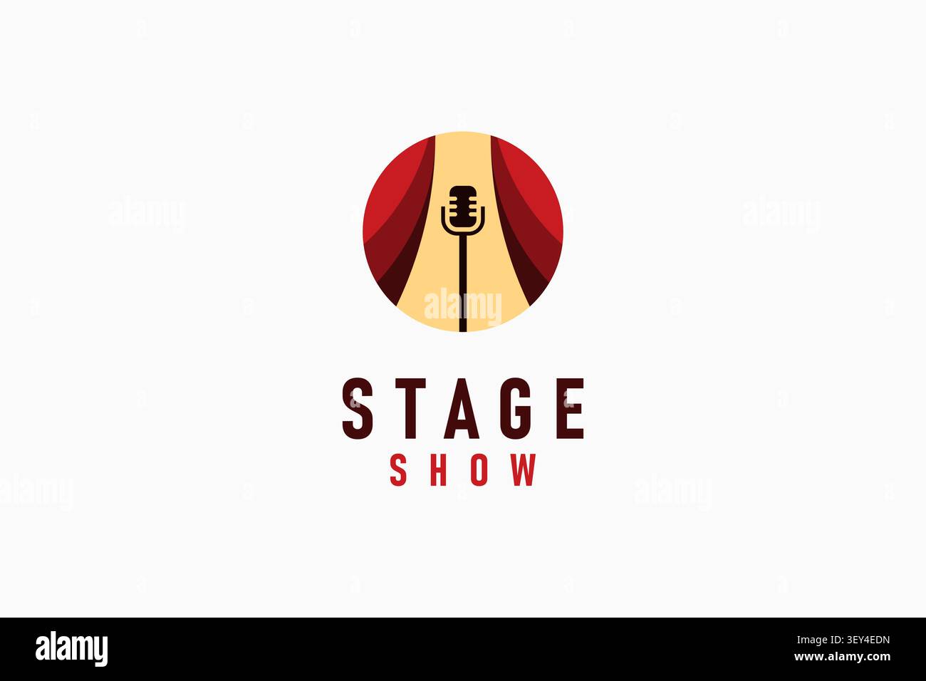 Show stage logo symbol icon design Stock Vector