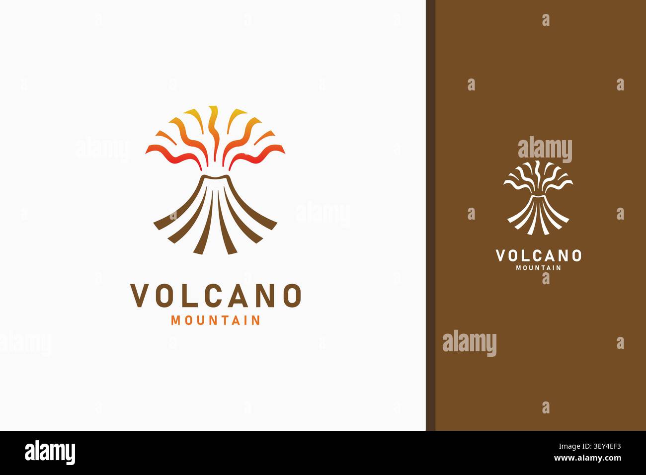 Volcano mountain logo symbol icon design Stock Vector
