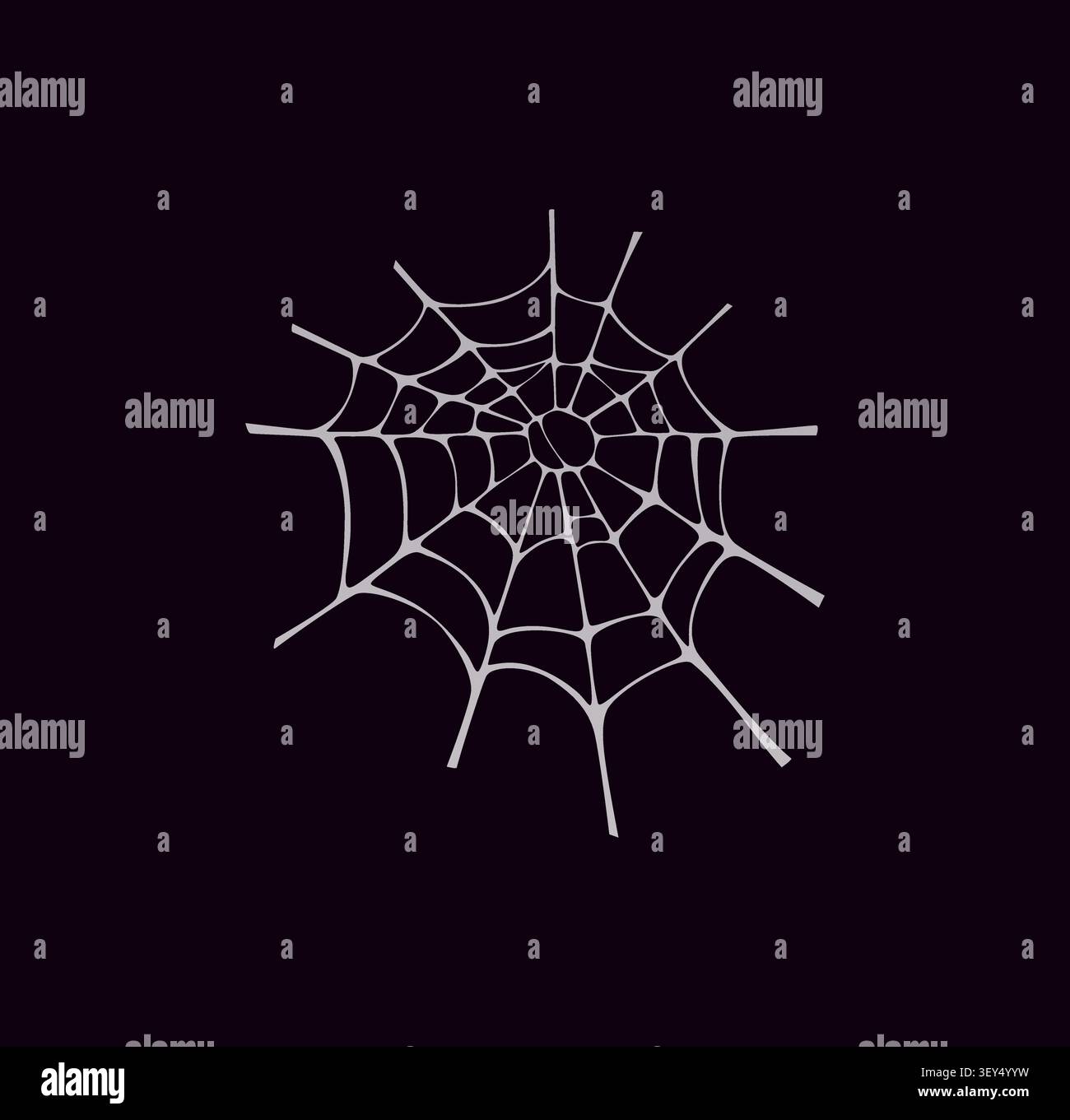 Halloween spiderweb cobweb with stretched threads Stock Vector
