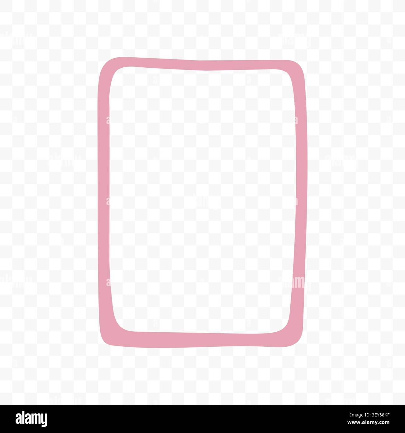 Pastel Pink Decorative Frame Stock Vector