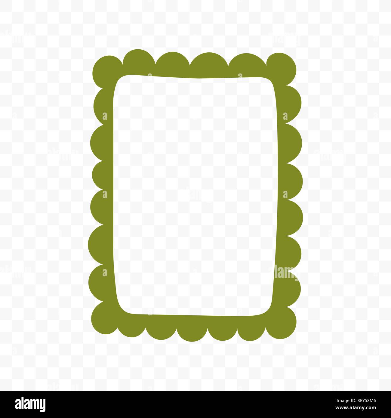 Hand Drawn Green Frame Design Stock Vector